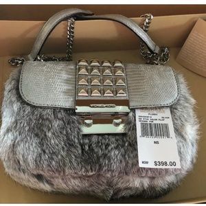 Michael Kors animal fur grey handbag with Tags